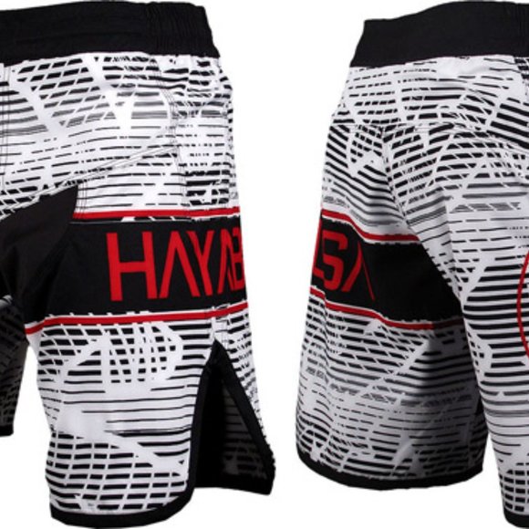 Hayabusa FLEX White Fight MMA Muay Thai Boxing Shorts - Picture 2 of 2